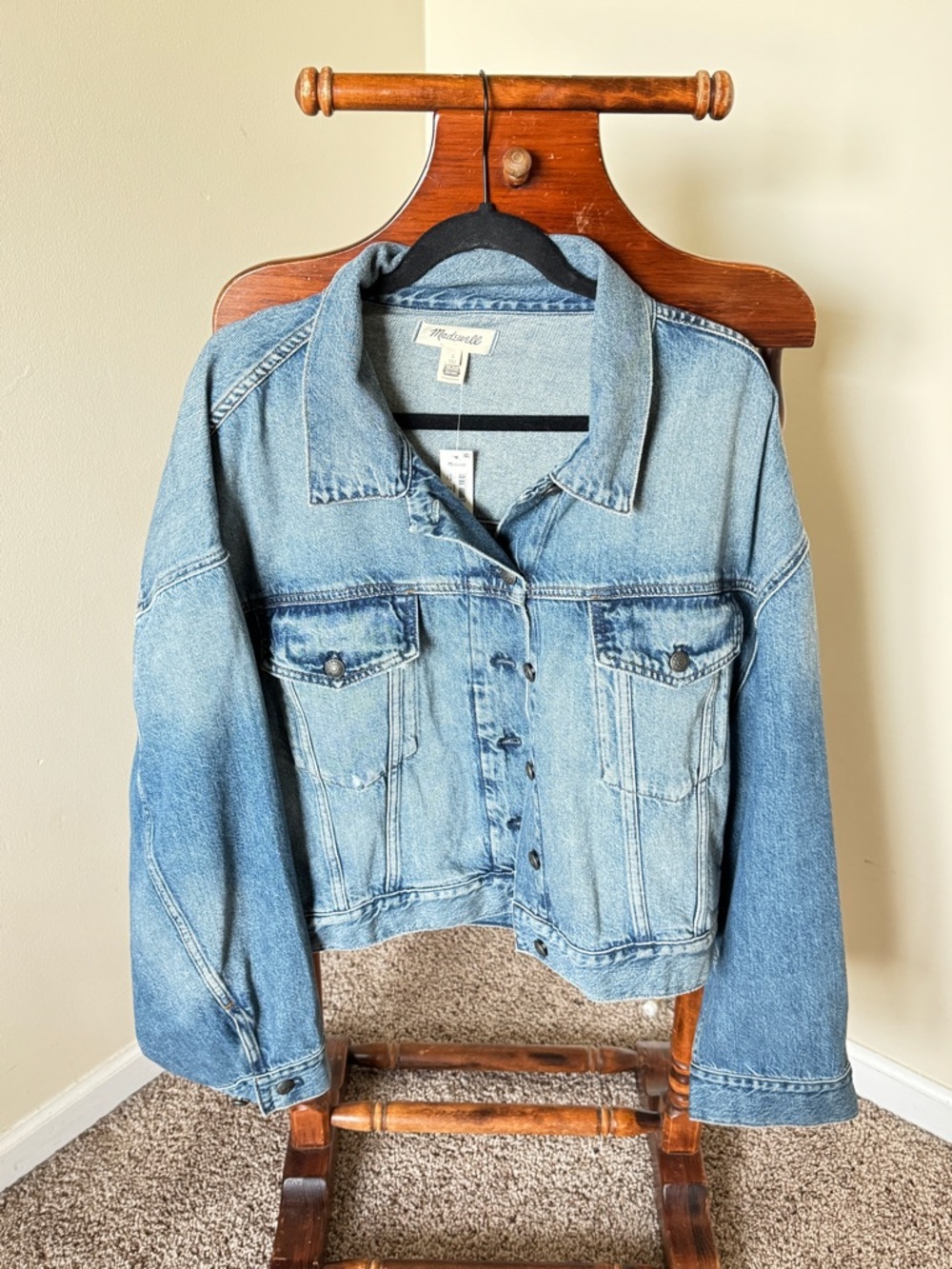Madewell Women's Relaxed Cropped Denim Jacket in Billings - Picture 7 of 9